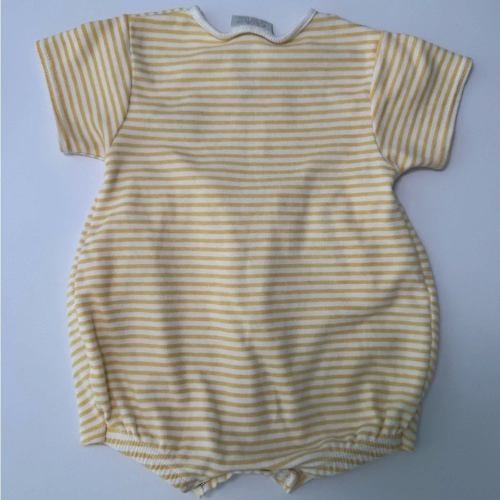 Vintage Carter White/Yellow Romper Size 6-9